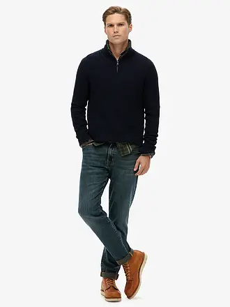 SUPERDRY | Troyer Pullover | dunkelblau